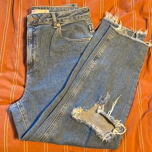 ASOS distressed cropped denim